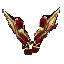 Excellent Flaming Phoenix Gloves Gold